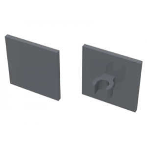 verkeersbord 2x2 vierkant met clip dark bluish gray